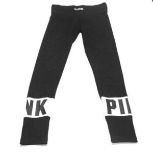 PINK Yoga pants Black/white